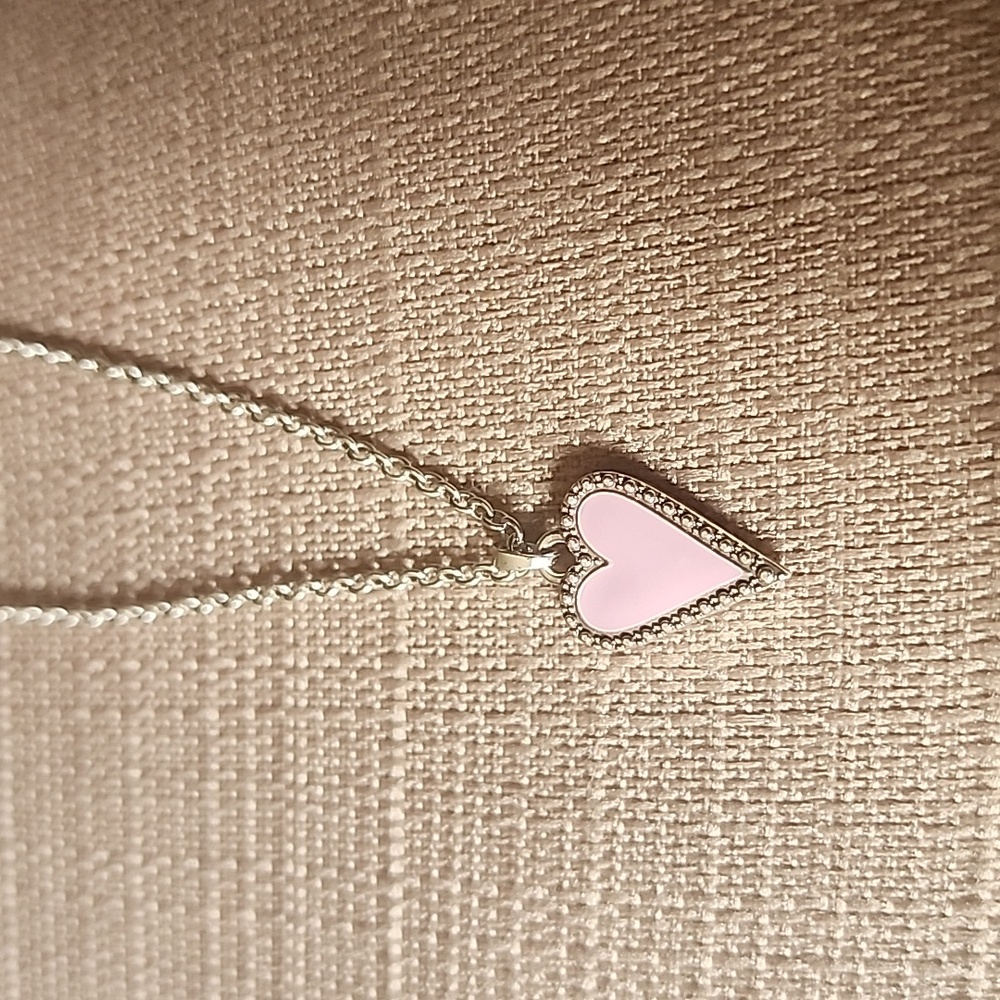 New Brighton Dazzling Love Petite Heart Necklace in Blush, NWT - Picture 3 of 8